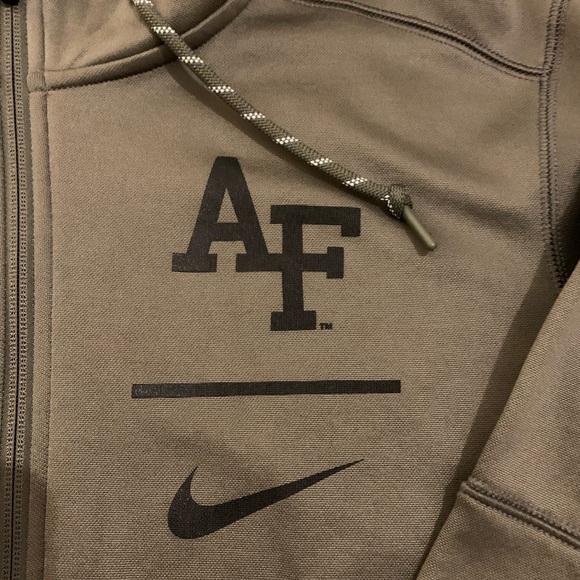 NWOT…Men's Nike Olive Air Force Falcons Stack Performance Full-Zip Hoodie - Picture 2 of 9